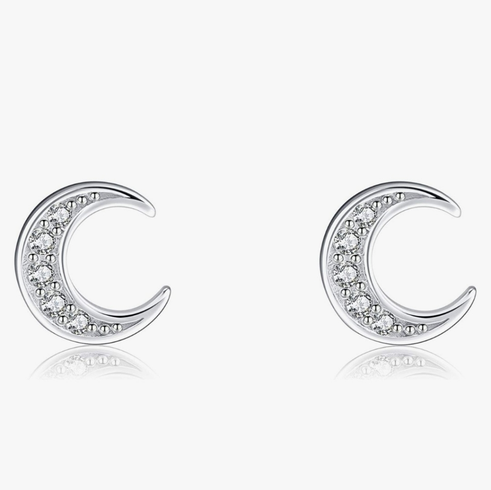 NITB, .925 STERLING SILVER CRESENT MOON EARRINGS. ALL EARRINGS ARE BOGO